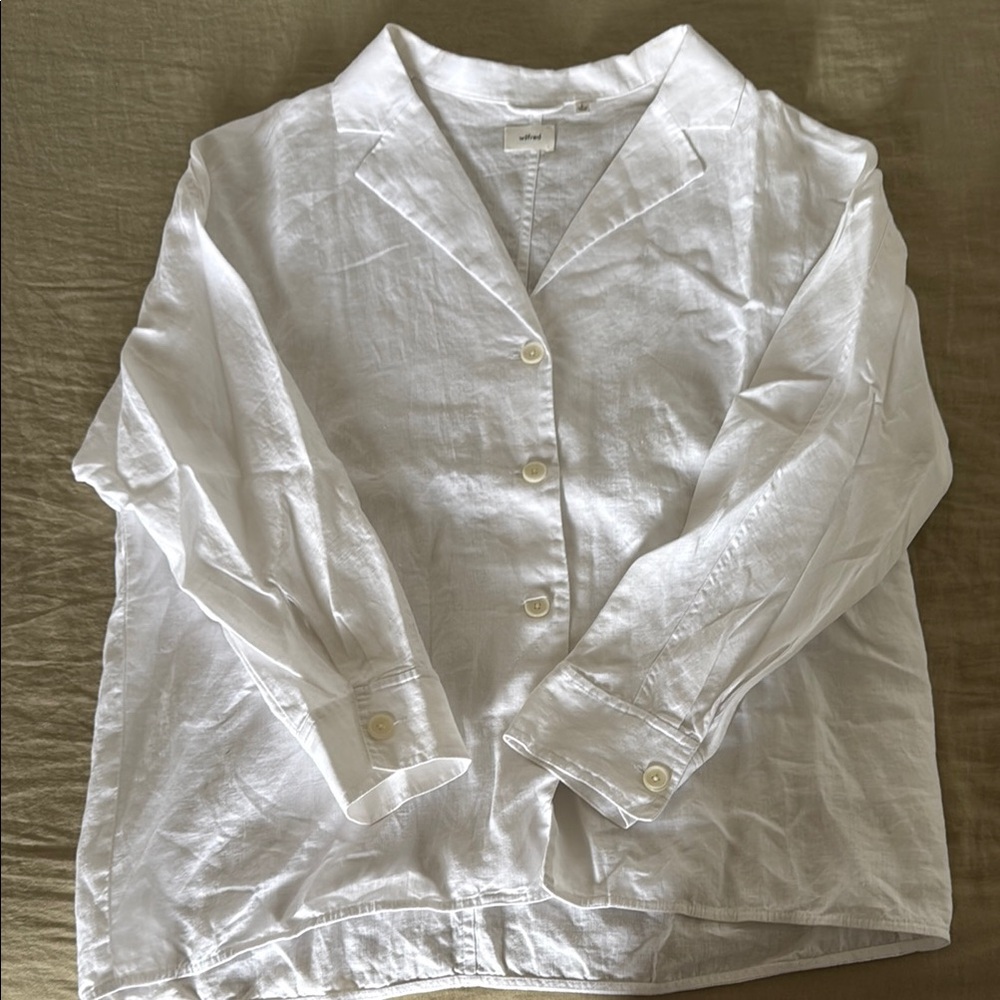 Wilfred Crisp White Linen Shirt
